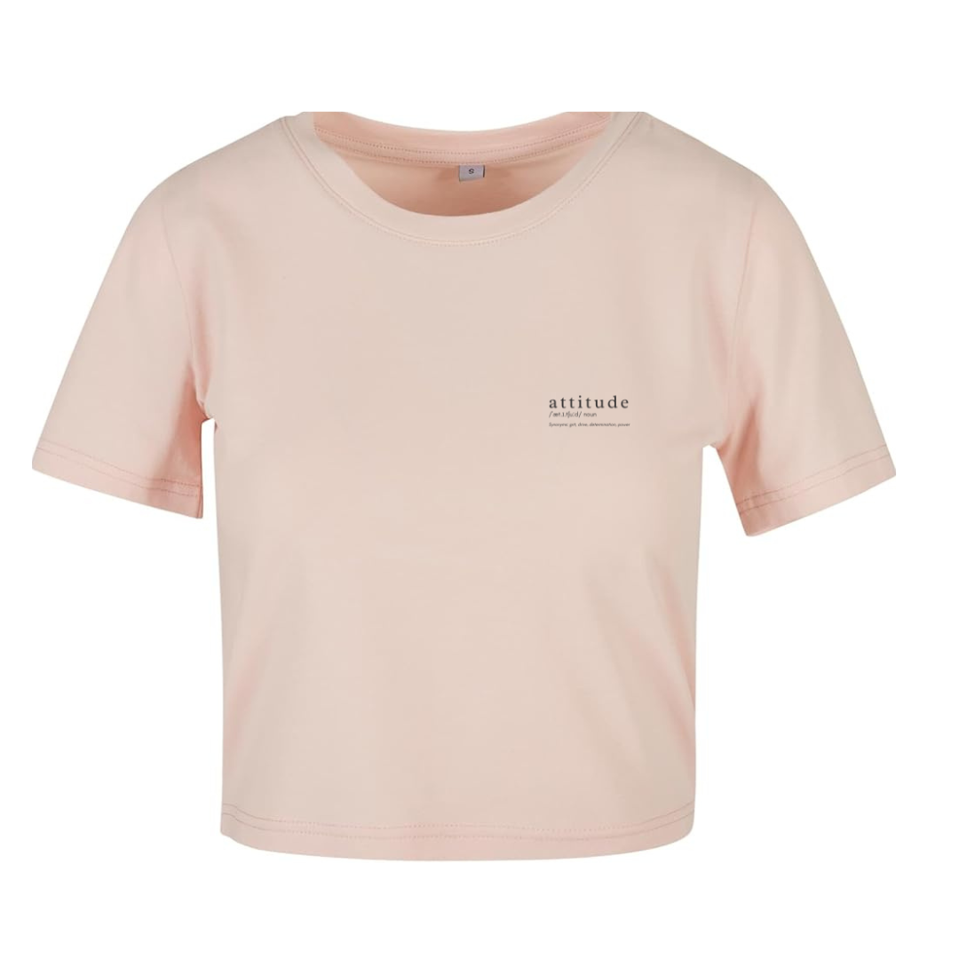 Define Cropped Tshirt - Pale Pink
