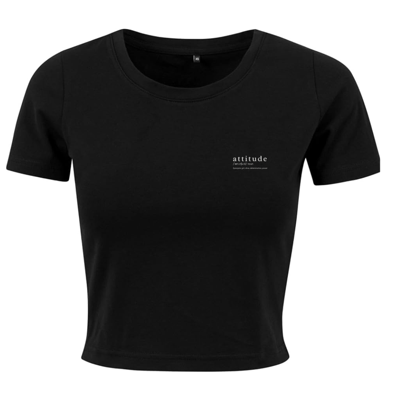 Define Cropped Tshirt - Black