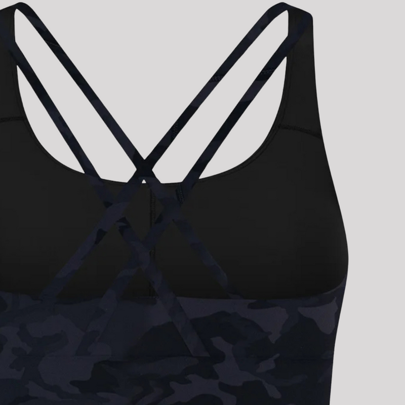 Power Medium Impact Bra - Black Camo