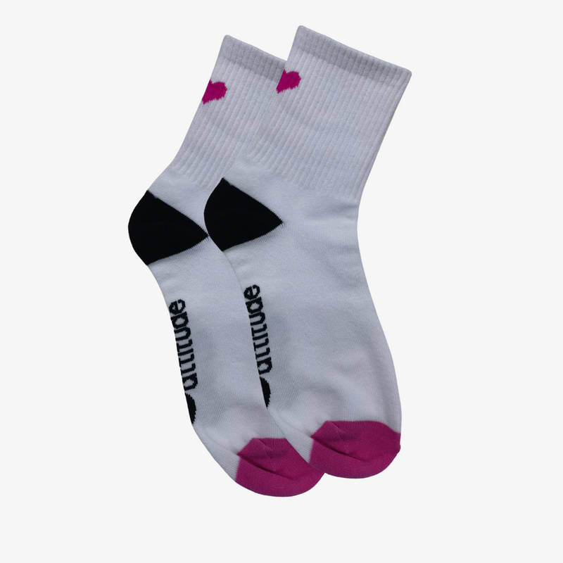 With Love Crew Sock - White