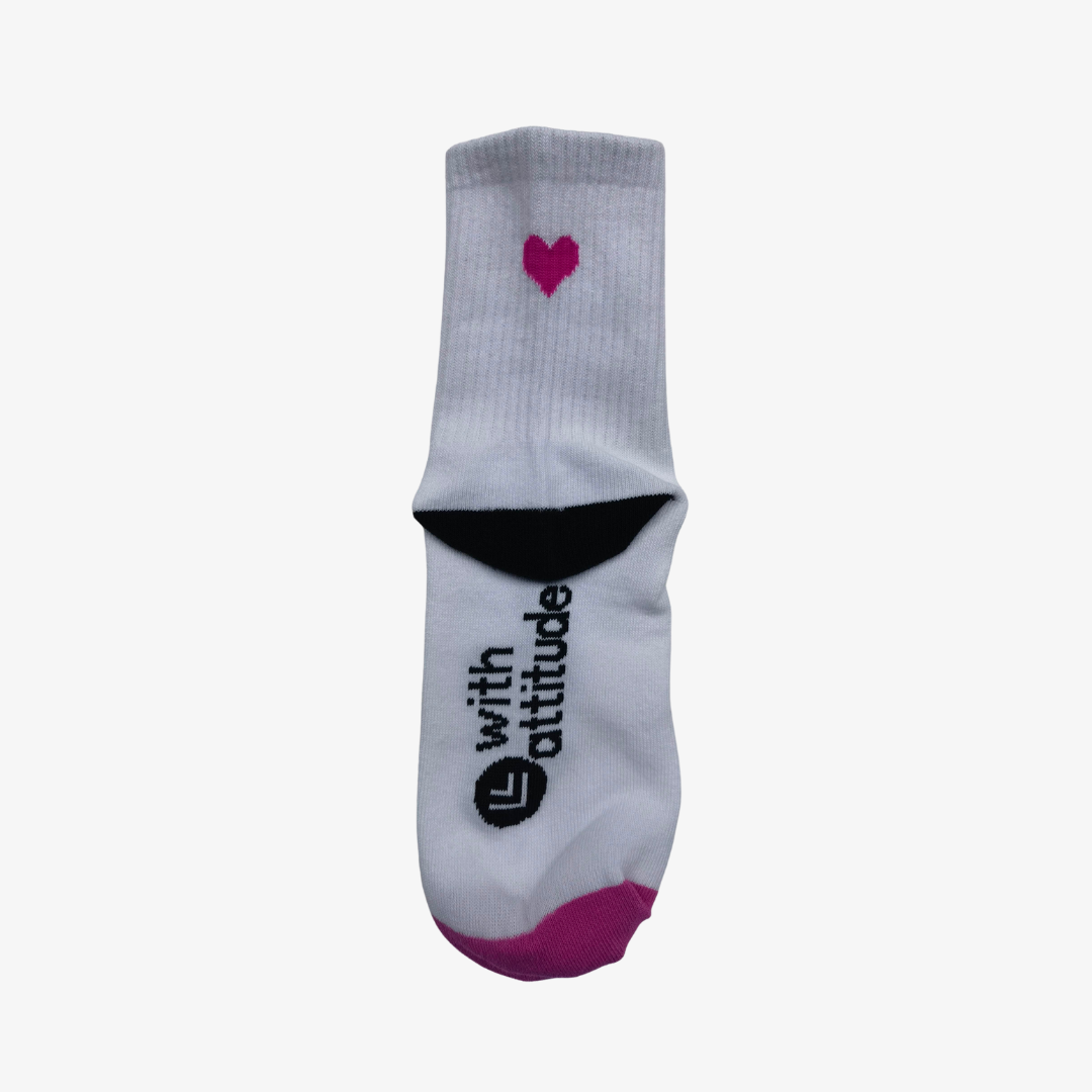 With Love Crew Sock - White