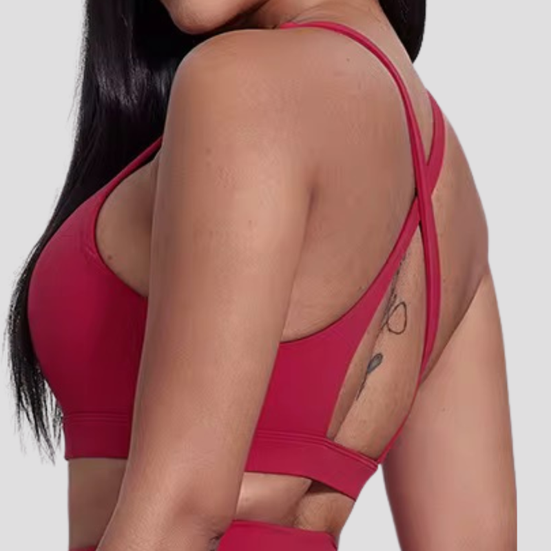 Energy High Neck Bra - Red