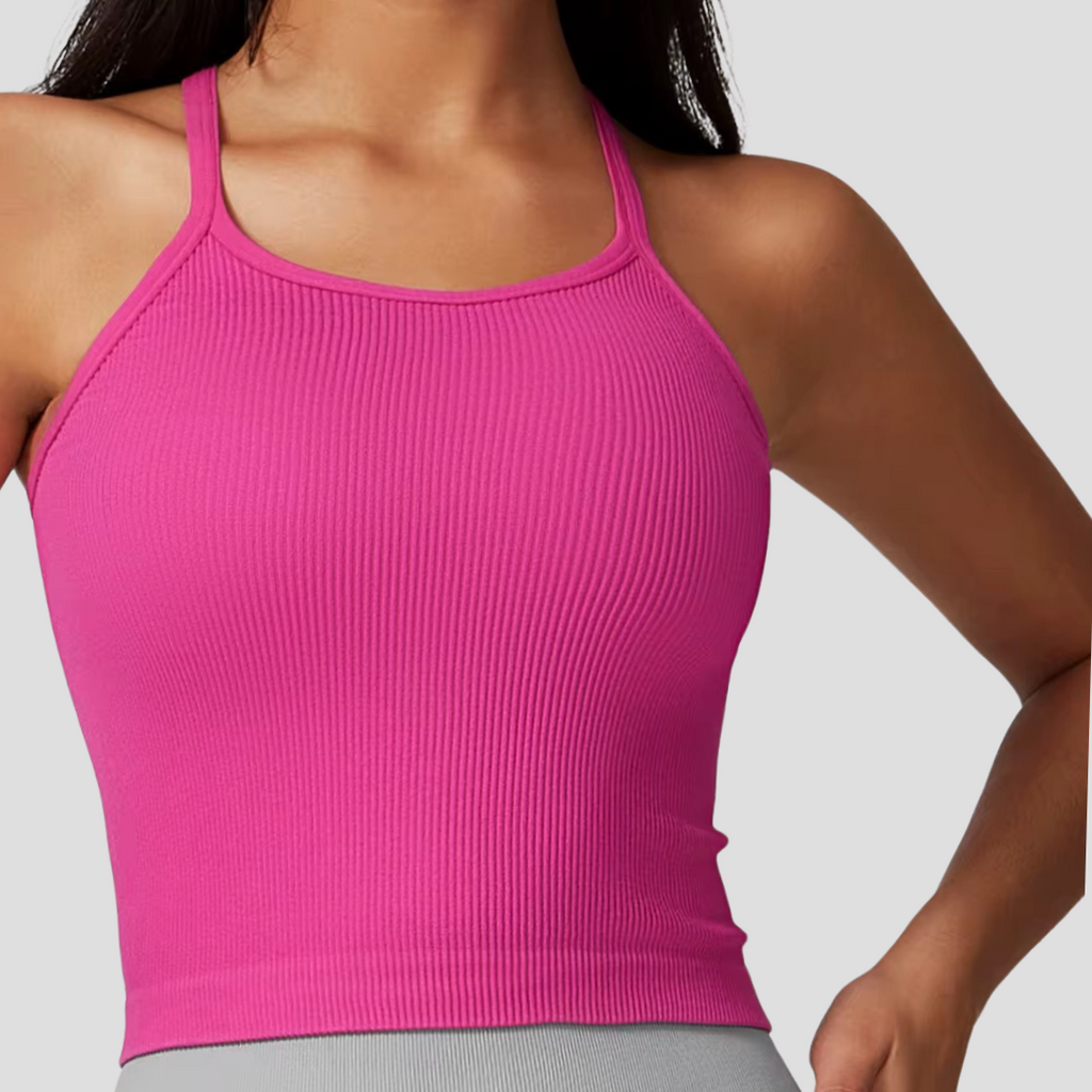 Ribbed tank - Pink – With Attitude Activewear