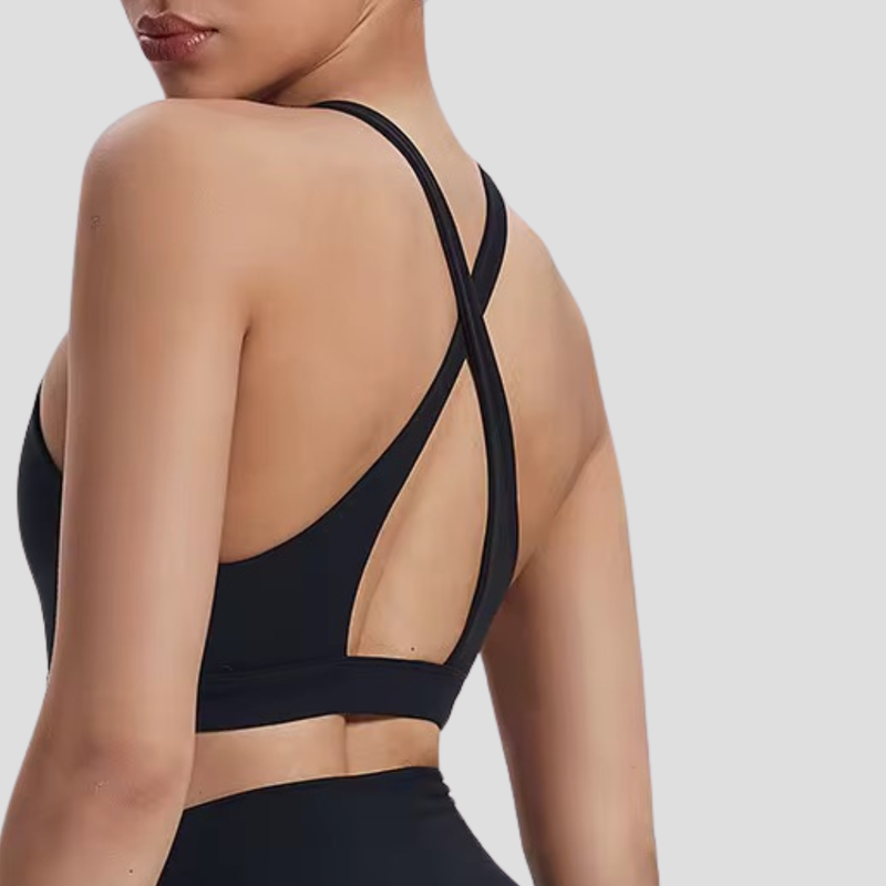 Energy High Neck Bra - Black