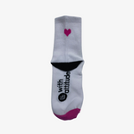 With Love Crew Sock - White