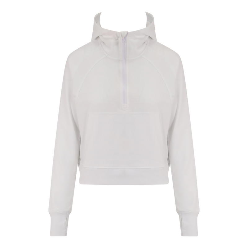 White best sale zip hoodie