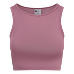 Power Cropped Tank - Dusty Pink