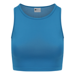 Power Cropped Tank - Blue